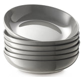 Y YHY front view of grey pasta bowl showing elegant shape and capacity