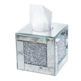 YACSNBF mirrored tissue box front view adds elegant storage
