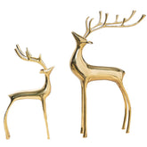 YACSNBF front view of gold reindeer set highlighting elegant silhouette and instant holiday charm