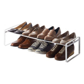 YAMAZAKI front view of rack showing neat shoe organization and modern look