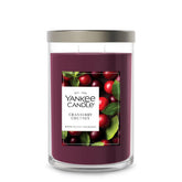 Yankee Candle front packaging showing cranberry chutney scent and benefit of room-filling fragrance