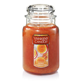 Yankee Candle honey clementine front jar showing label and jar shape for clear identification