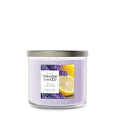 Yankee Candle front view showing jar and lively lemon lavender scent, great ambience
