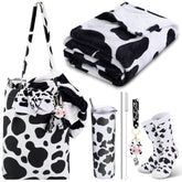 Yaomiao cow-pattern tumbler front view showing durable stainless steel and charming design