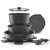 YASHE front packaging showing full 9-piece set and space-saving benefits