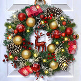Yastouay wreaths on front door adding instant holiday curb appeal