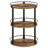 YATINEY front view of 3-tier lazy susan showing tidy storage and quick access