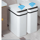 Yatmung front view of slim touchless trash can showing clean design and space saving