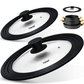 Ydeapi front view of two lids shows full set and benefits tidy storage