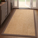 YDKGL braided runner front view showing brown weave and durable look, adds warmth