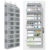 Yecaye front view of hanging organizer showing 10 compartments and organized storage
