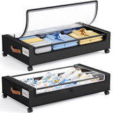 Yecaye front view under bed storage showing full drawer and tidy organization benefit