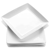 Yedio front view of square plate showing clean lines and modern look for elegant plating