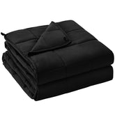 yescool front view of black blanket showing clean look and coverage