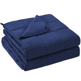 yescool blue front packaging view showing blanket size and weight benefit