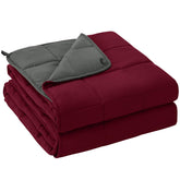 yescool front view of queen weighted blanket showing full coverage and comfort