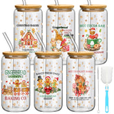 Yetene front packaging showing six gingerbread glass cups, festive and ready