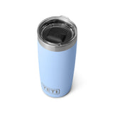 YETI Rambler front view in Big Sky Blue showing durable design and portability