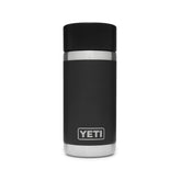 YETI Rambler 12 oz front view showing sleek black finish and compact shape benefit portability