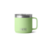 YETI Rambler 14 oz front view showing Key Lime color and durable design