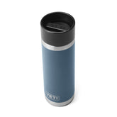 YETI Rambler front view in Nordic Blue showing durable finish and portability