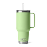 YETI Rambler front view showing key lime finish and large capacity benefit