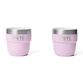 YETI Rambler 4 oz front view showing Cherry Blossom finish and durable build