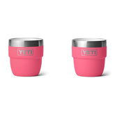 YETI Rambler cup front packaging in Tropical Pink showing durable finish and brand