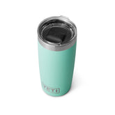 YETI Rambler front view in seafoam showing compact design and portability