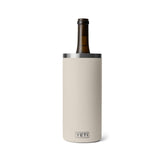 YETI Rambler wine chiller front view showing Cape Taupe color and durable finish