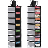 Yeyeplum front view showing two black hanging organizers and compact footprint