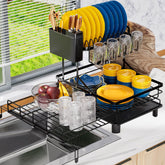 YEYPOP front view of two-tier rack showing organized drying