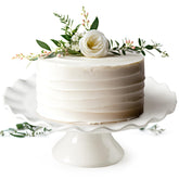 YHOJOY front view of cake stand showing elegant presentation benefit