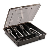 YICOCHI front view with closed lid showing tidy countertop storage benefit