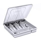 YICOCHI front view on countertop showing neat organization and dust protection