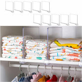 Yieach front view of ten clear acrylic dividers showing contents and packaging, tidy storage benefit