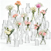 YINGERHUAN front packaging showing full 32-piece clear bud vase set and organized layout