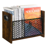 YINMIT front view of magazine holder showing organized magazines and tidy look