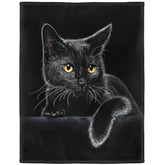 YISUMEI front view showing big-eyes black cat design and cozy look