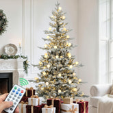 YITAHOME front view showing full flocked aspen fir and realistic shape benefit looks natural