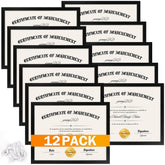 YixangDD front view of 12-pack black frames showing uniform presentation and value