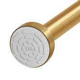 YNL gold curtain rod front view showing modern finish and stability