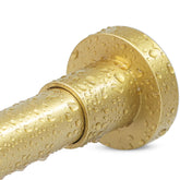 YNL gold shower curtain rod front view showing sleek finish and stability