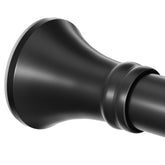 YNL matte black rod front view showing sleek modern finish and easy install benefit