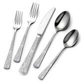 Yoehka front view of full 60-piece set showing organized flatware and cohesive look