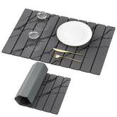 Yofidra front view showing stone pattern and compact design benefit: stylish drying