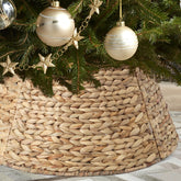 Yonsya front view of rattan tree collar showing rustic finish and tidy base