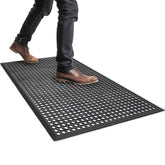 Yoshiko front view of 36x60 mat showing full non-slip surface and drainage