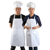 yotache front view apron and hat showing professional appearance and coverage