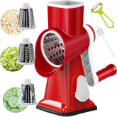 YOUCZON front view of rotary grater showing compact design and handle benefit
